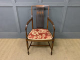 Edwardian Inlaid Mahogany Armchair