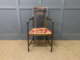 Edwardian Inlaid Mahogany Armchair