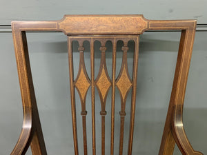 Edwardian Inlaid Mahogany Armchair
