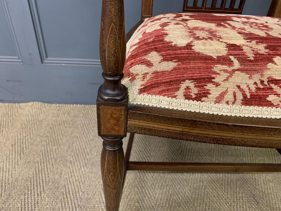 Edwardian Inlaid Mahogany Armchair