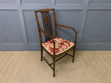 Edwardian Inlaid Mahogany Armchair